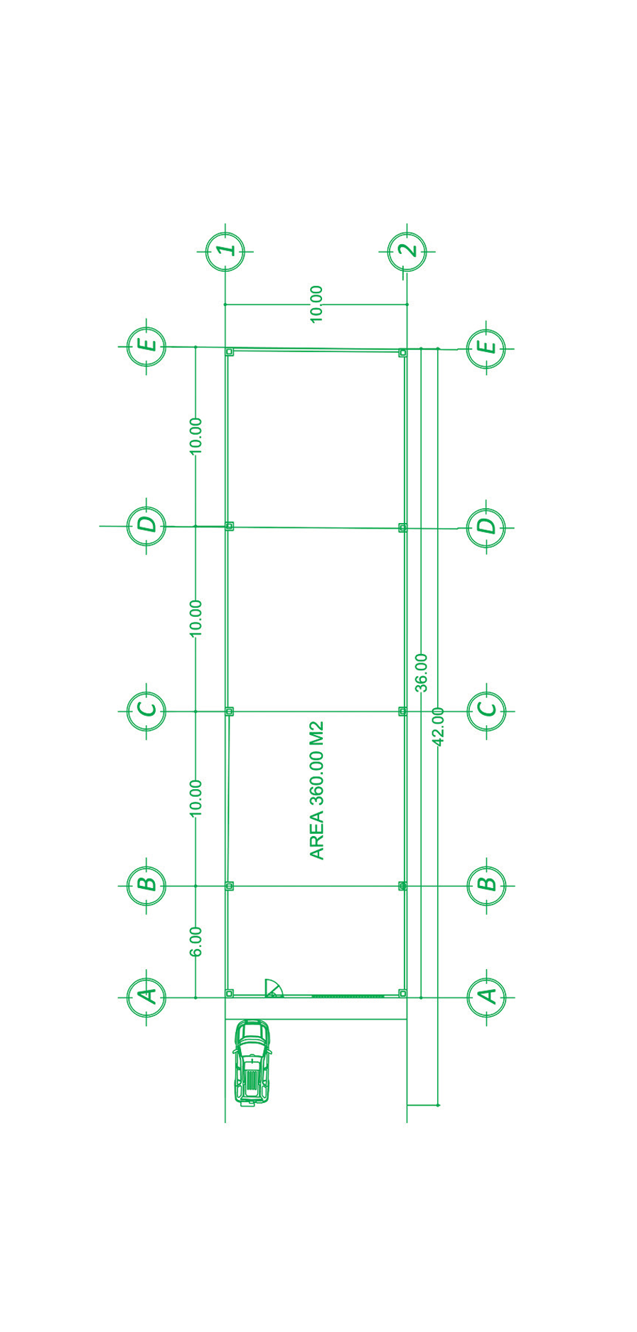 Plano de Bodega Tipo A (360 m²)